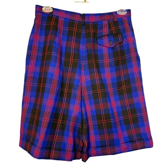 Talbots Vintage Tartan Plaid Wool Dress Shorts Sz. 16 Preppy 1990’s - Picture 3 of 5